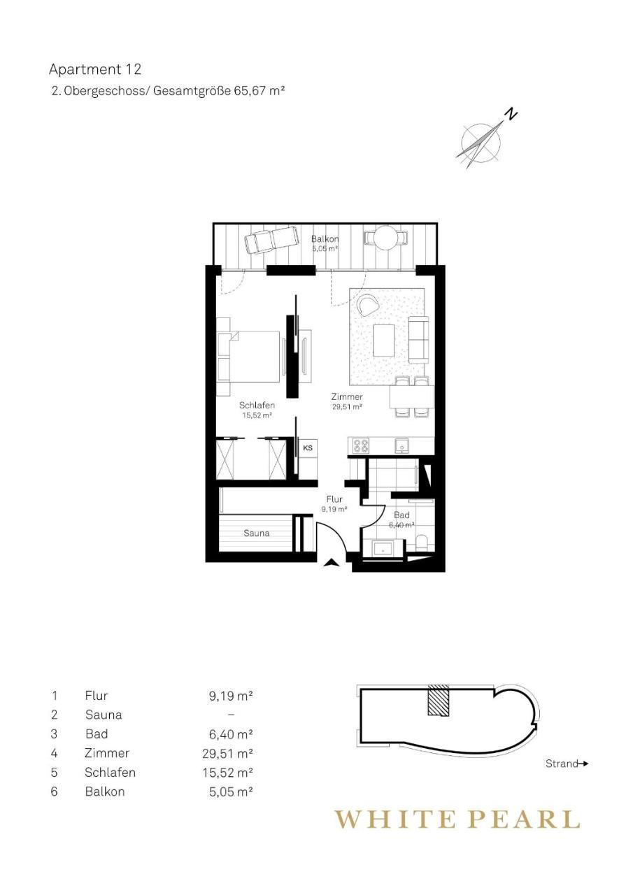 White Pearl Apartment 2.12 Тимендорфер Странд Екстериор снимка